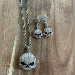 Harley Davidson Necklace and Earrings
